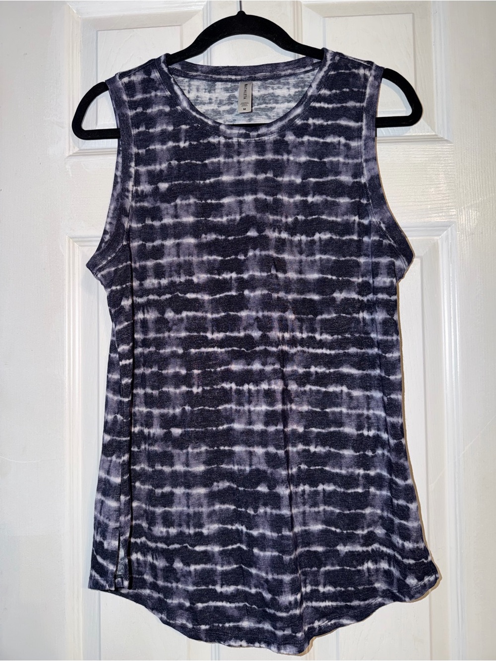 Athleta Women's Tie-Dye Knit Tank Top in Blue/White Medium